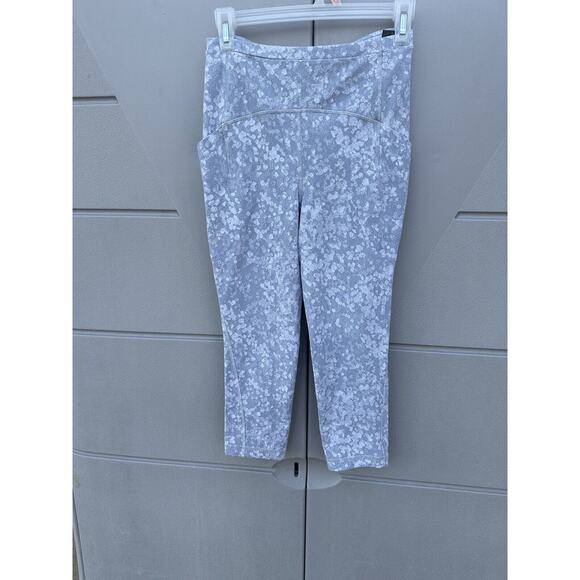 Lululemon Swift Speed HR Crop 21" Speckle Spritz Jacquard Grey Silver Leggings 6 - Picture 6 of 13